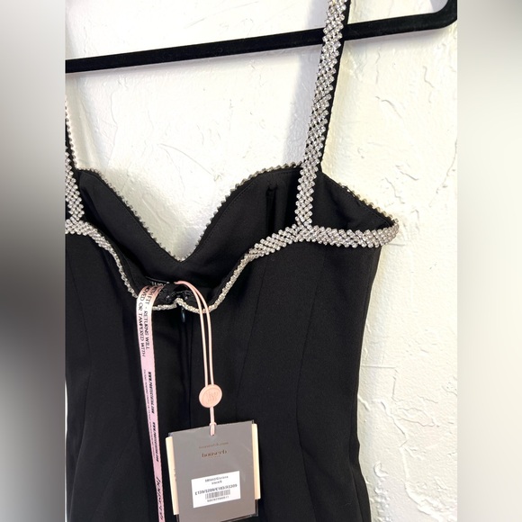 NWT House Of CB “Gloriana” Rhinestone Neckline Bodycon Mini Dress - Picture 5 of 14